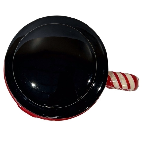 Snowman Mug 2-Pc w/Tophat Hallmark Red/Black/Green Coffee/Hot Cocoa EUC - Picture 7 of 7